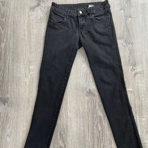 H&M black jeans low waisted skinny size 27/32